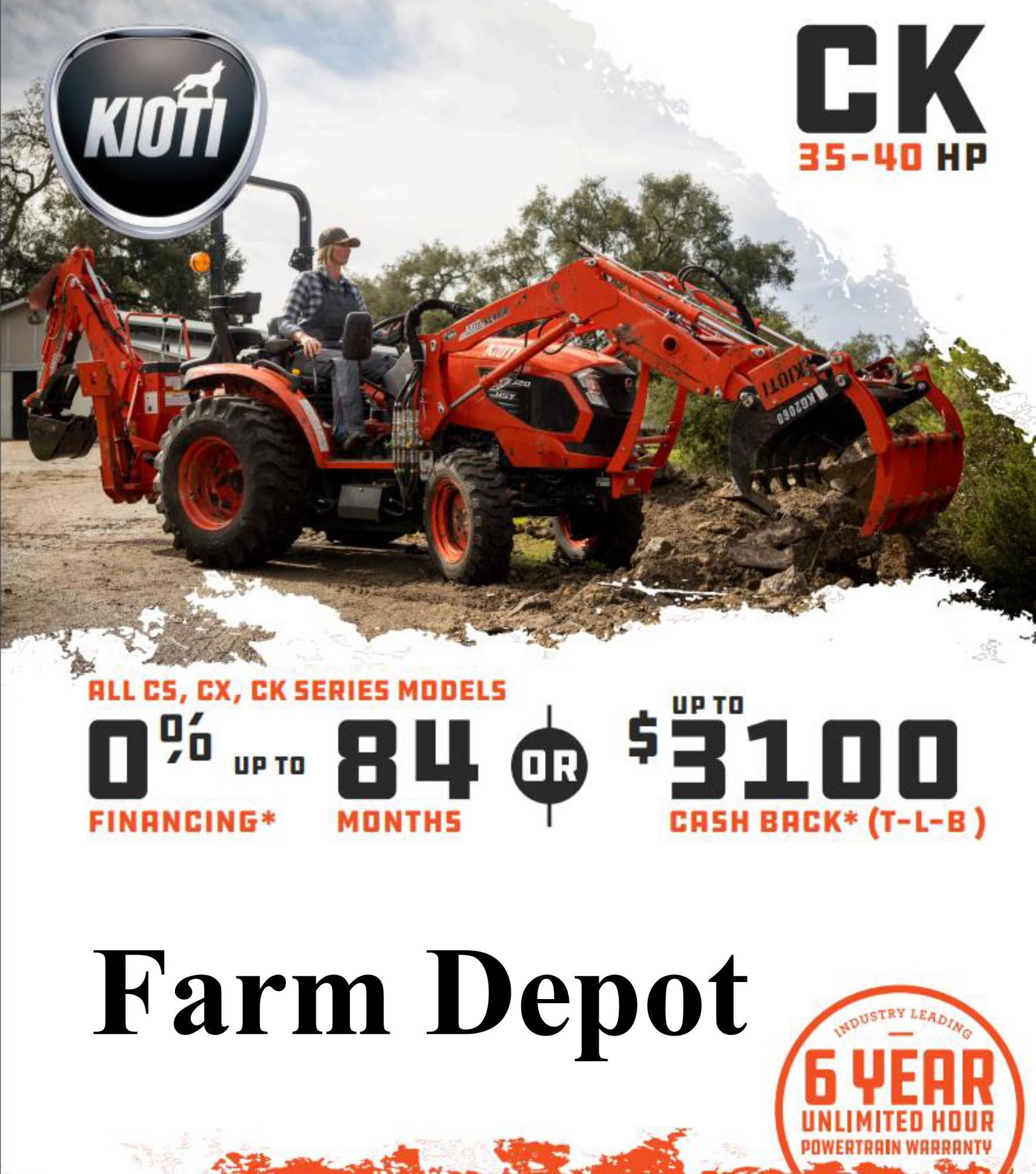 Kioti Showroom Farm Depot Caro Michigan